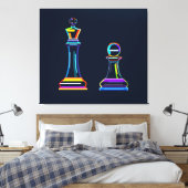 Abstract schaken canvas afdruk (Insitu (Slaapkamer))
