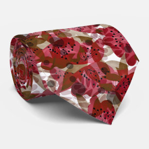 Abstract schattig mooi rood bloemen bloemontwerp stropdas