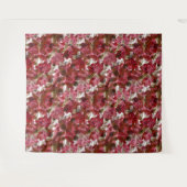 Abstract schattig mooi rood bloemen bloemontwerp wandkleed (Voorkant (horizontaal))