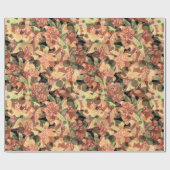 Abstract schattig mooi roze bloemen bloemontwerp cadeaupapier (Vlak)