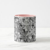 Abstract schattig mooi roze bloemen bloemontwerp mok (Midden)