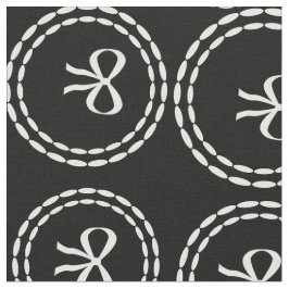 Abstract Schattige Witte Boog Patroon Zwart Stof