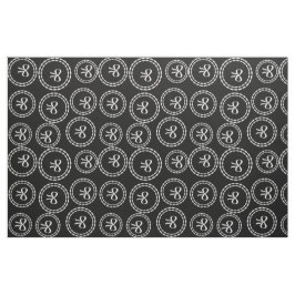Abstract Schattige Witte Boog Patroon Zwart Stof