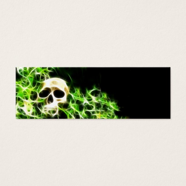 Abstract schedel bladwijzer mini visitekaartjes (Voorkant)