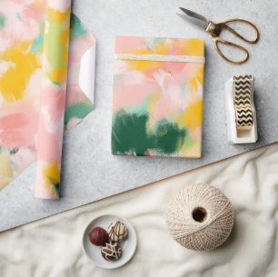 Abstract schilderachtig helder patroon cadeaupapier