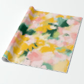 Abstract schilderachtig helder patroon cadeaupapier (Uitgerold)