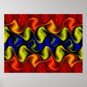 Abstract Schilderachtig Vuur Poster