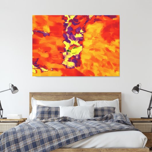 Abstract schilderen | Abstract artikel 15 Canvas Afdruk (Insitu (Slaapkamer))