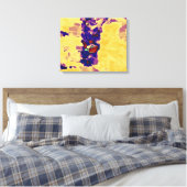 Abstract schilderen | Abstract artikel 16 Canvas Afdruk (Insitu (Slaapkamer))