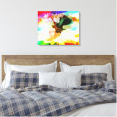 Abstract schilderen | Abstract artikel 20 Canvas Afdruk (Insitu (Slaapkamer))