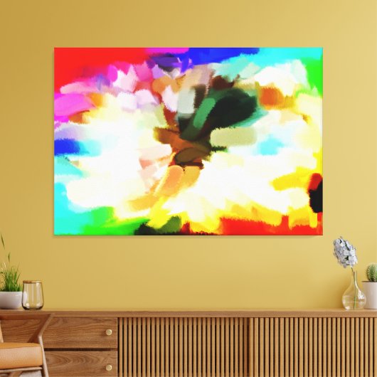 Abstract schilderen | Abstract artikel 20 Canvas Afdruk (Insitu (Woonkamer))