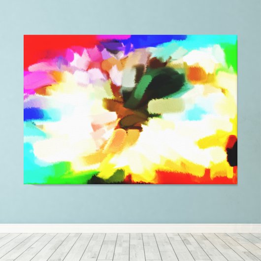 Abstract schilderen | Abstract artikel 20 Canvas Afdruk (Insitu (Houten vloer))