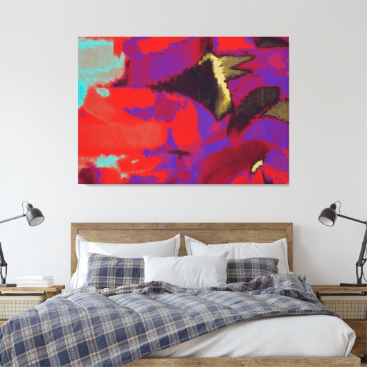 Abstract schilderen | Abstract artikel 27 Canvas Afdruk (Insitu (Slaapkamer))