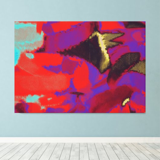 Abstract schilderen | Abstract artikel 27 Canvas Afdruk (Insitu (Houten vloer))