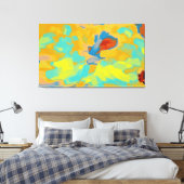 Abstract schilderen | Abstract artikel 7 Canvas Afdruk (Insitu (Slaapkamer))