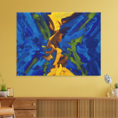 Abstract schilderen | Abstract artikel 9 Canvas Afdruk (Insitu (Woonkamer))