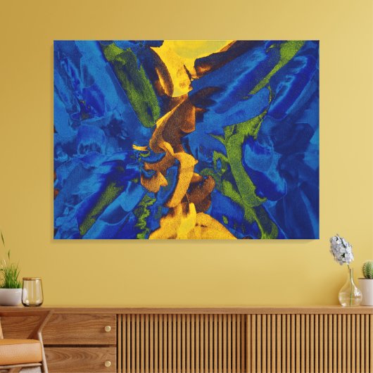 Abstract schilderen | Abstract artikel 9 Canvas Afdruk (Insitu (Woonkamer))