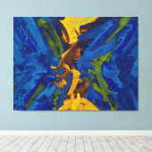 Abstract schilderen | Abstract artikel 9 Canvas Afdruk (Insitu (Houten vloer))