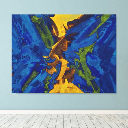 Abstract schilderen | Abstract artikel 9 Canvas Afdruk (Insitu (Houten vloer))