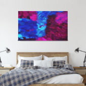 Abstract schilderen | Abstracte kunst Canvas Afdruk (Insitu (Slaapkamer))