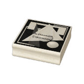 abstract schilderen, abstractie, groen en zwart rubberstempel (Stempel)