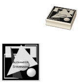abstract schilderen, abstractie, groen en zwart rubberstempel (Gestempeld)