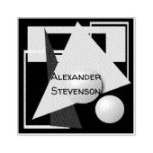 abstract schilderen, abstractie, groen en zwart rubberstempel (Afrduk)