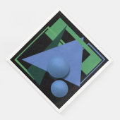 abstract schilderen, abstractie, groen en zwart servet (Hoek)