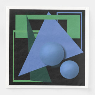 abstract schilderen, abstractie, groen en zwart servet