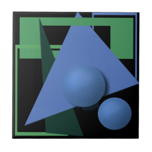 abstract schilderen, abstractie, groen en zwart tegeltje