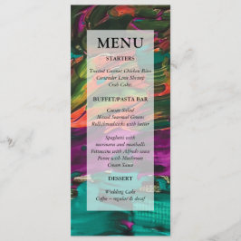 Abstract schilderen Acryl Menu Kaart