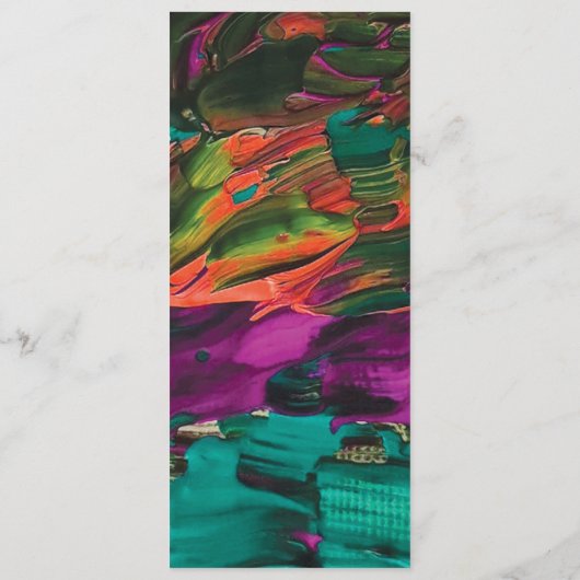 Abstract schilderen Acryl Menu Kaart (Achterkant)