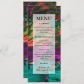 Abstract schilderen Acryl Menu Kaart (Voorkant / Achterkant)