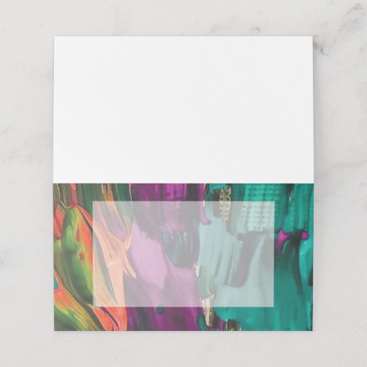 Abstract schilderen Acryl Plaatskaartje (Buitenkant ongevouwen)