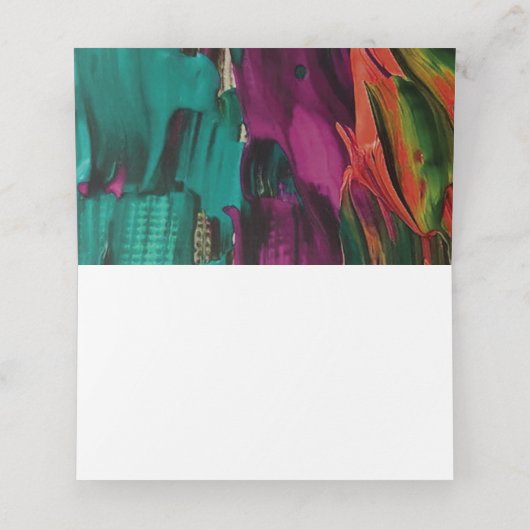 Abstract schilderen Acryl Plaatskaartje (Binnenkant ongevouwen)