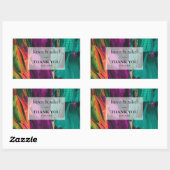 Abstract schilderen Acrylbruiloft Rechthoekige Sticker (Vel)