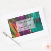 Abstract schilderen Acrylbruiloft Rechthoekige Sticker (Envelop)