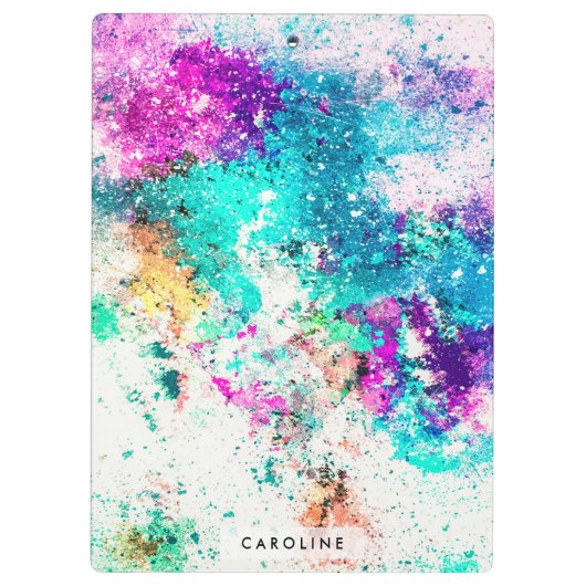 Abstract schilderen bevestigen klembord (Achterkant)