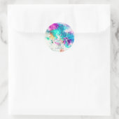 Abstract schilderen bevestigen ronde sticker (Tas)