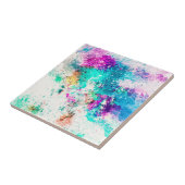 Abstract schilderen bevestigen tegeltje (Zijkant)