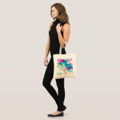 Abstract schilderen bevestigen tote bag (Voorkant (model))