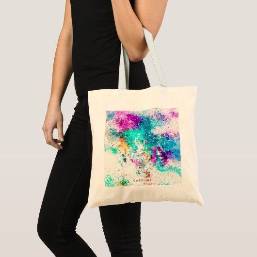Abstract schilderen bevestigen tote bag (Voorkant (product))