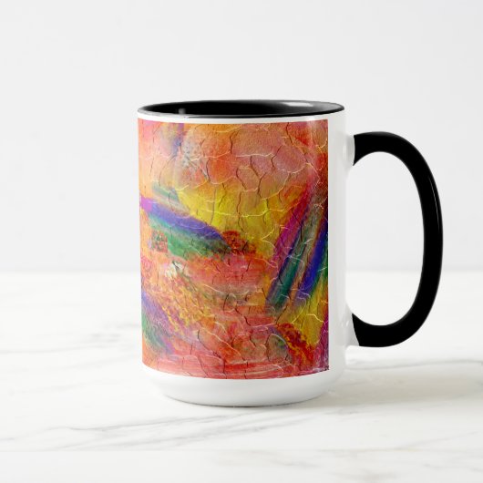 Abstract schilderen Binnenste zonsondergang #2 Mok (Rechts)