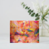 Abstract schilderen Binnenste zonsondergang Briefkaart (Staand voorkant)