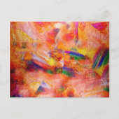 Abstract schilderen Binnenste zonsondergang Briefkaart (Voorkant)