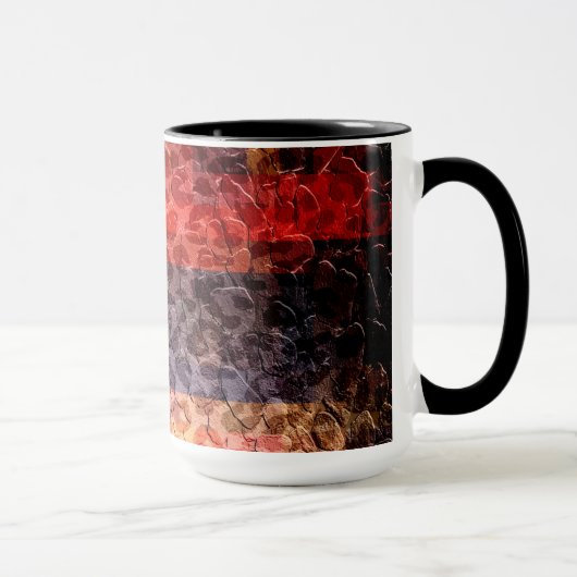 Abstract schilderen Binnenste zonsondergang Mok (Rechts)