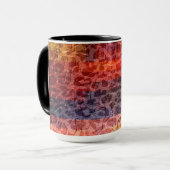 Abstract schilderen Binnenste zonsondergang Mok (Voorkant links)