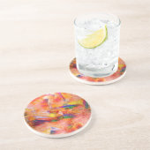 Abstract schilderen Binnenste zonsondergang Zandsteen Onderzetter (Zijkant)