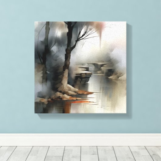 Abstract schilderen canvas afdruk (Insitu (Houten vloer))
