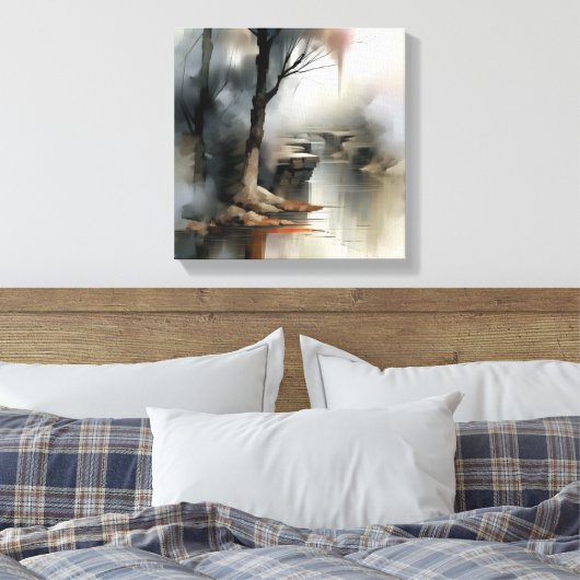 Abstract schilderen canvas afdruk (Insitu (Slaapkamer))